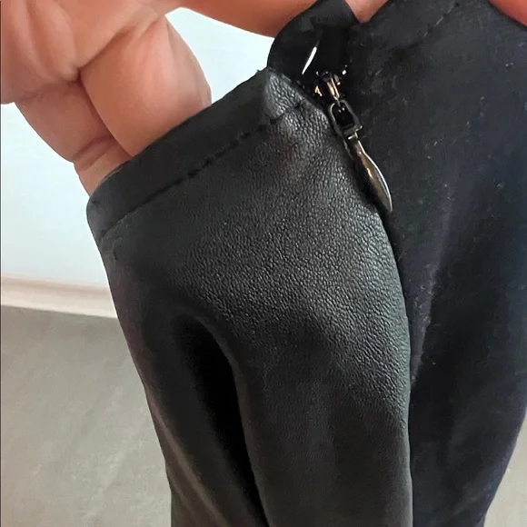 AKRIS PUNTO Fancy Leather Skinny Pants Size 6 BLACK - Picture 12 of 14